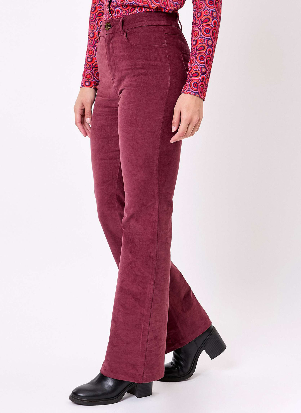 Pantalon flare velours côtelé bio LULU