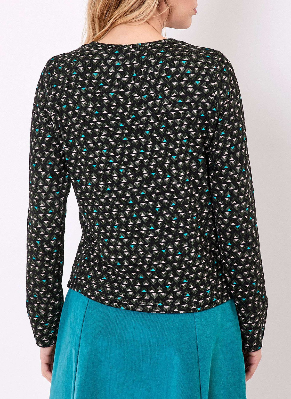 Gilet imprimé boutonné maille fine LAKE