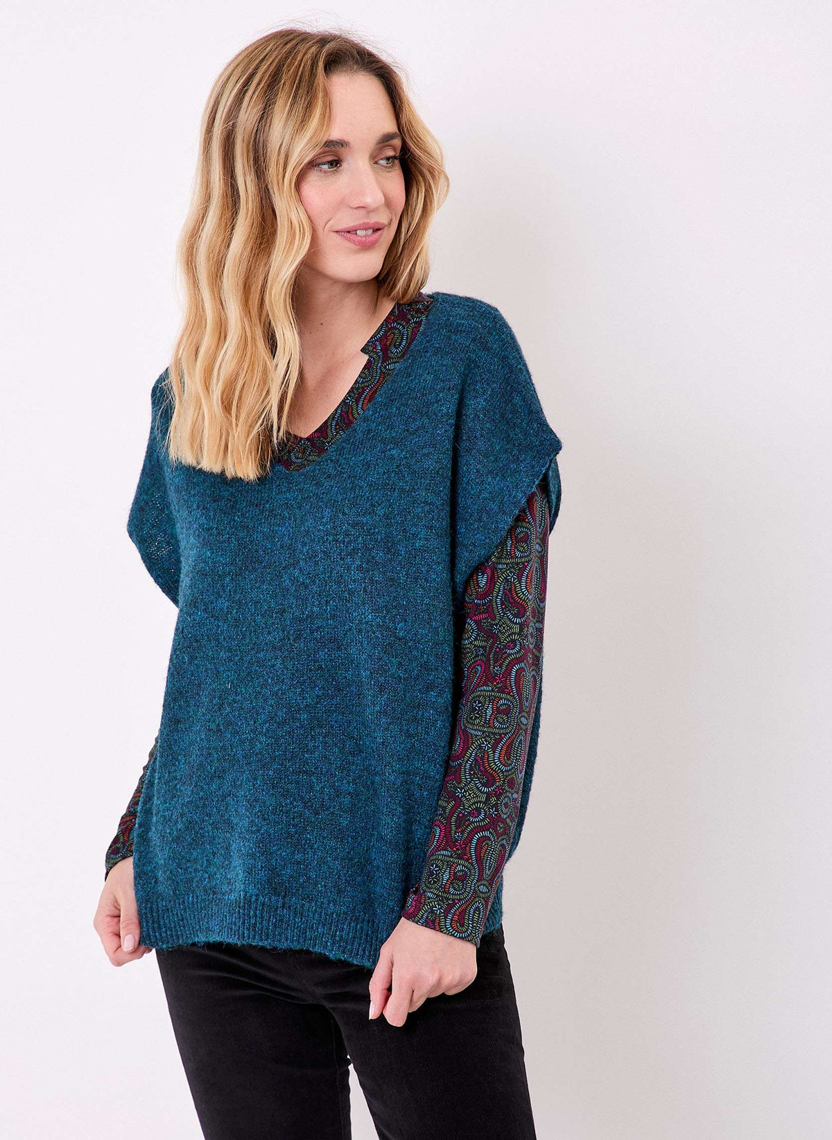 Pull tricot sans manche uni DAKILA