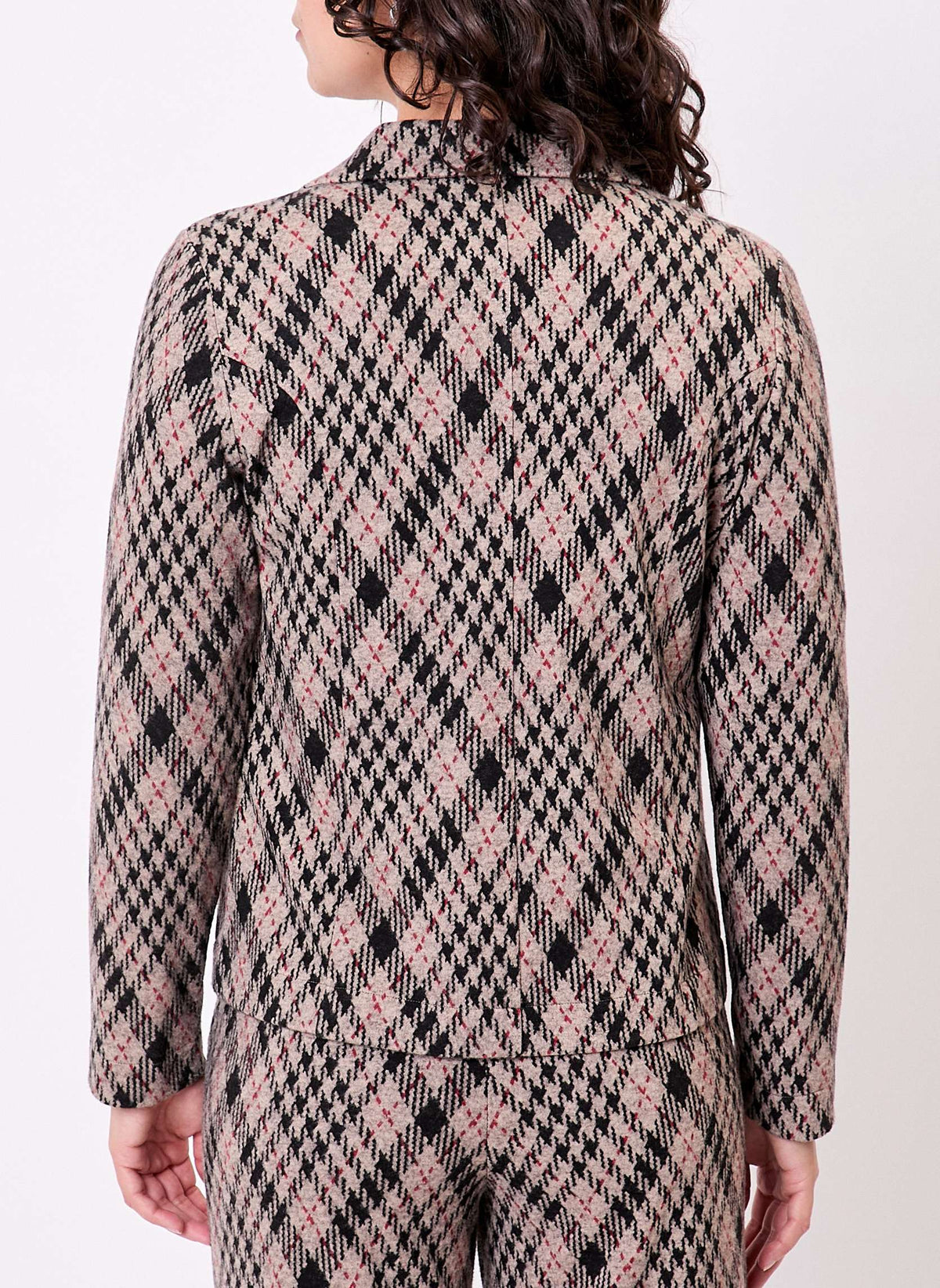 Blazer souple en maille jacquard recyclée ANATOLIE