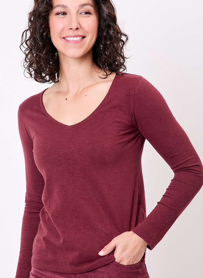 T-shirt col V coton bio VANPUR
