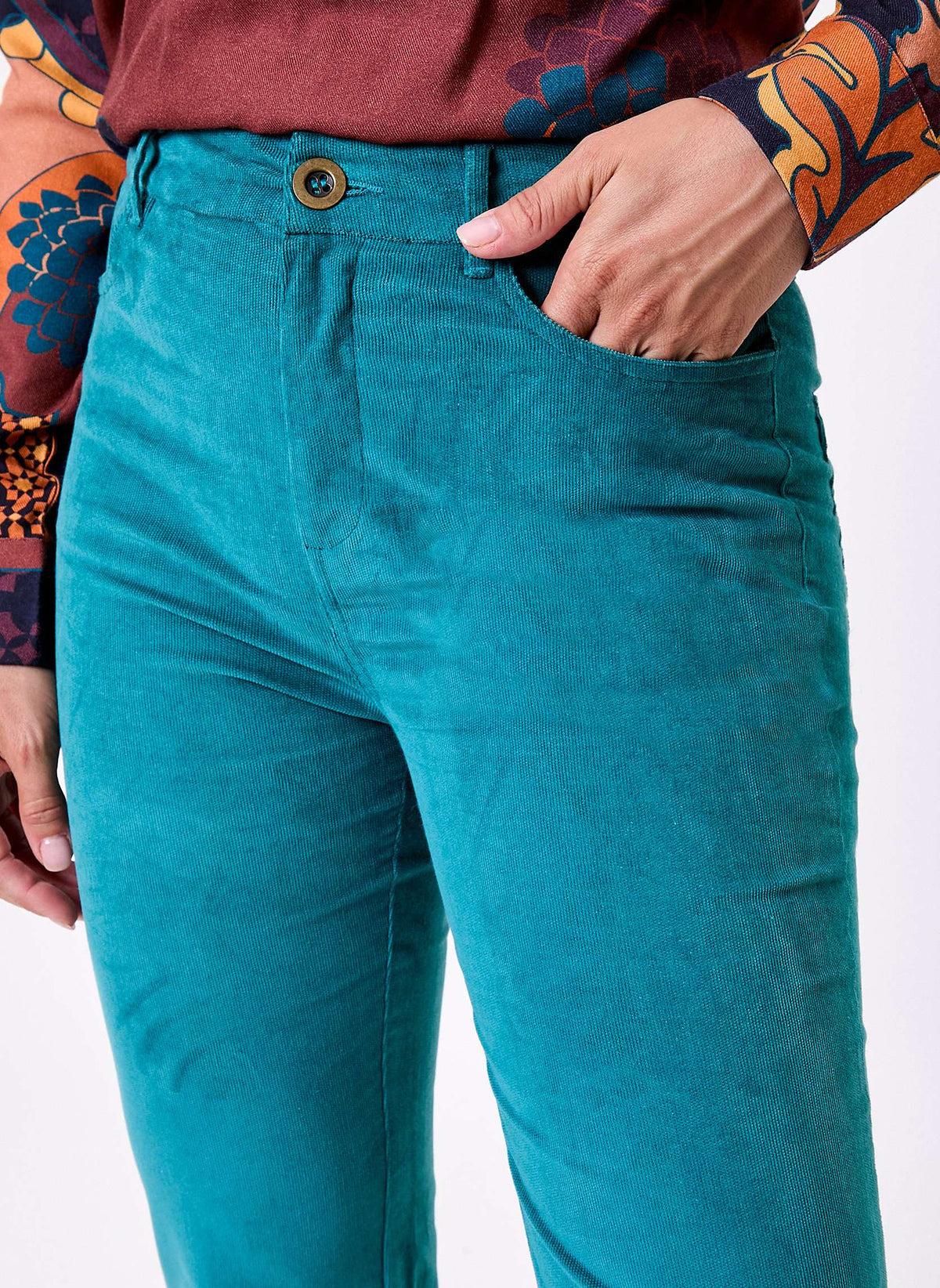 Pantalon flare velours côtelé bio LULU