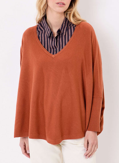 Pull oversize maille col V LANA