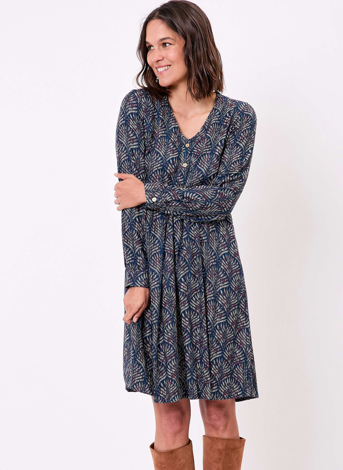 Robe empire fluide imprimée EUDOKO