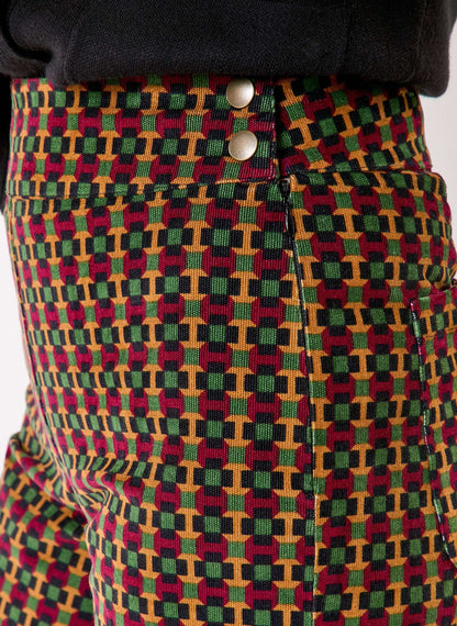 Pantalon imprimé droit large velours côtelé OSCAR