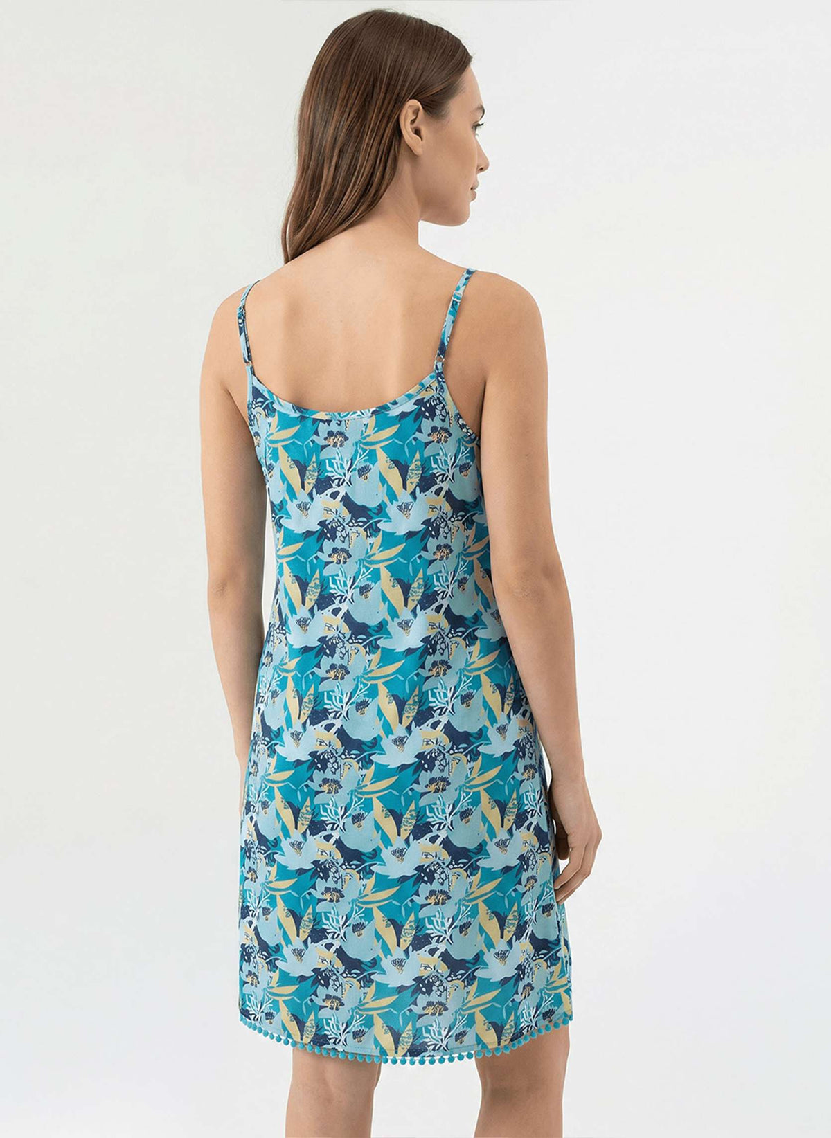 Robe voile de coton bio fines bretelles IONA