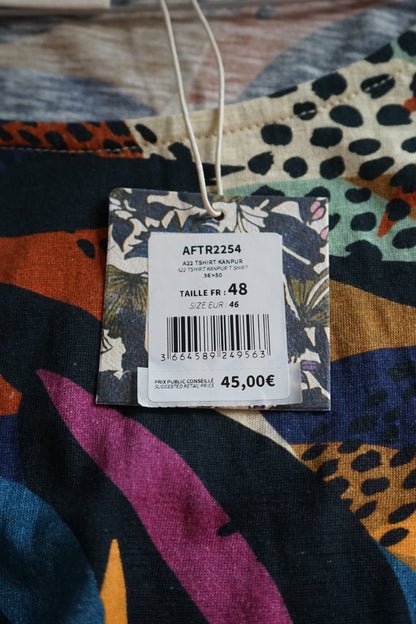 T-shirt droit coton flammé imprimé KANPUR