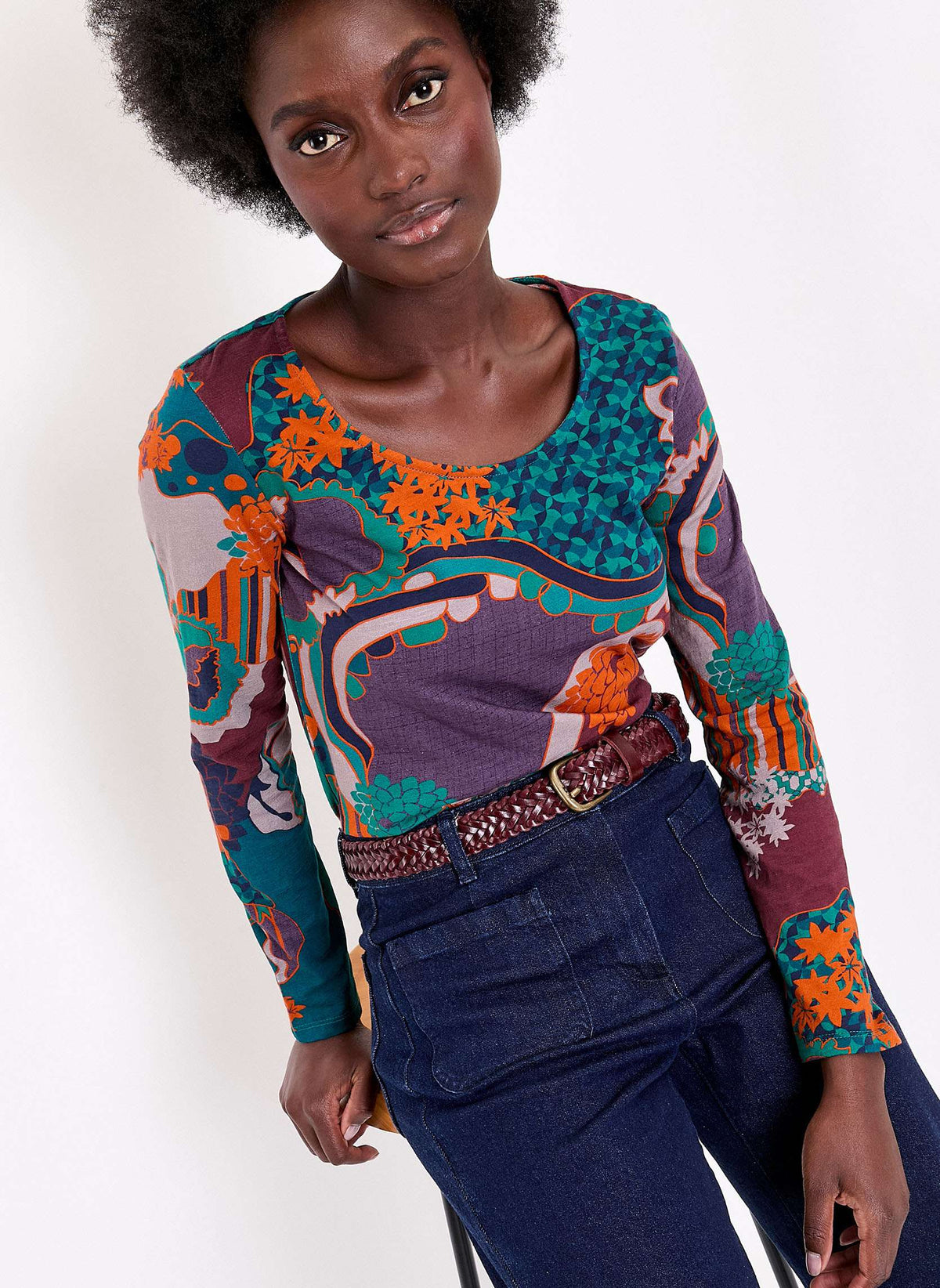 T-shirt imprimé coton bio KANPUR