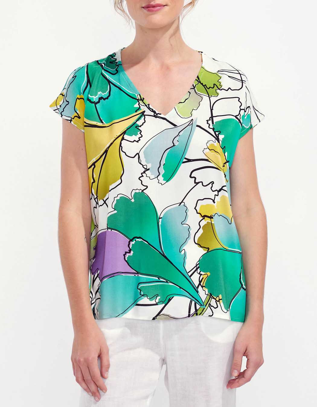 Blouse sans manches imprimée HENA