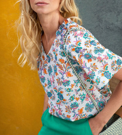 Top col volanté coton bio MANJU