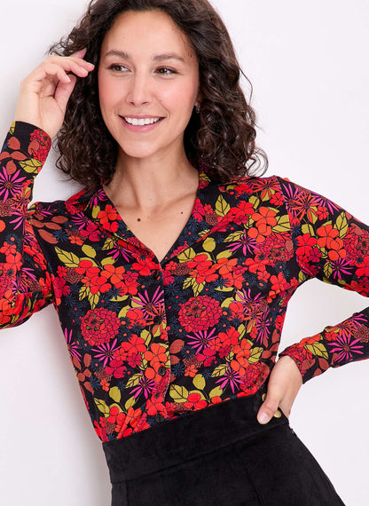 Chemisier imprimé maille fluide CELIA