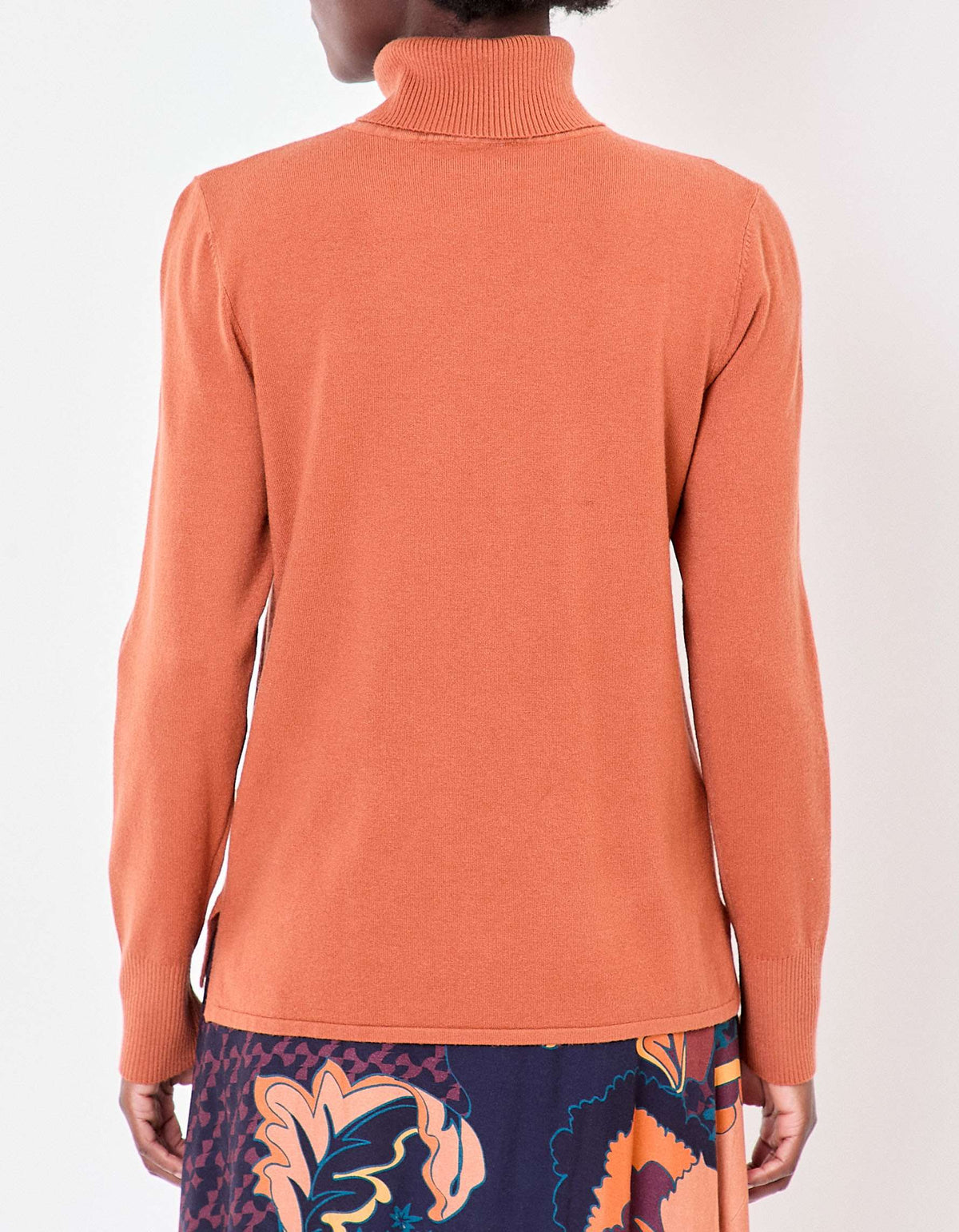 Pull maille col roulé uni BHOLA