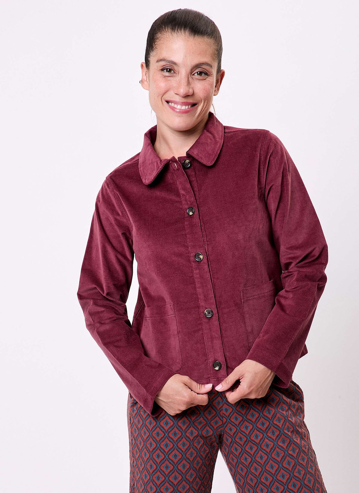 Veste courte velours côtelé bio LYSIANE