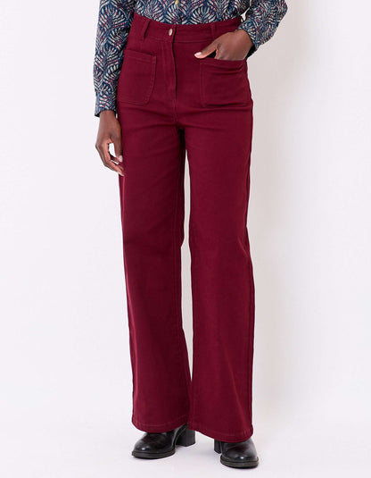 Pantalon large coton stretch OMAYA