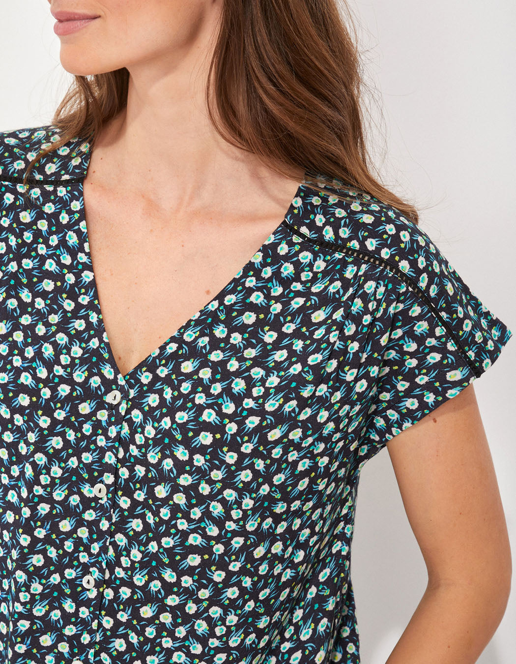Blouse fluide col v ecovero VALERIA