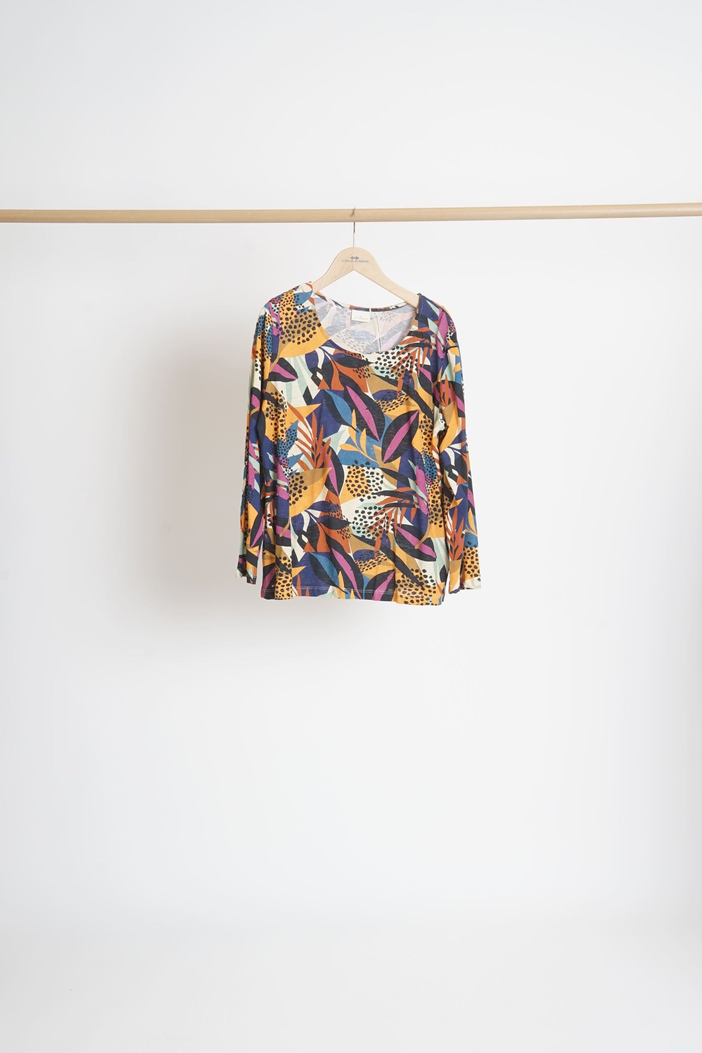 T-shirt droit coton flammé imprimé KANPUR