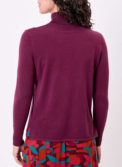 Pull maille col roulé uni BHOLA