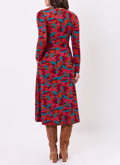 Robe midi imprimée maille fluide BANY