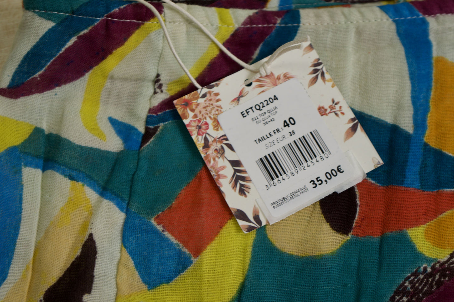 Top dos nu cache-cœur gaze de coton QUJA