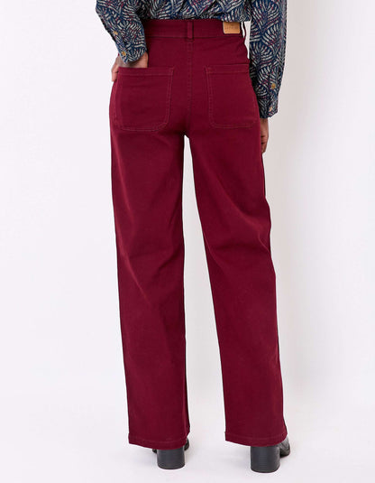 Pantalon large coton stretch OMAYA