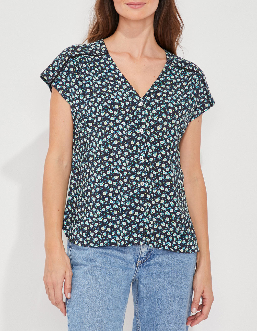Blouse fluide col v ecovero VALERIA