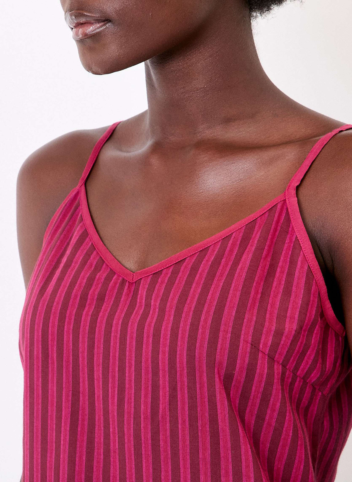 Robe coton bio imprimé fines bretelles IONA