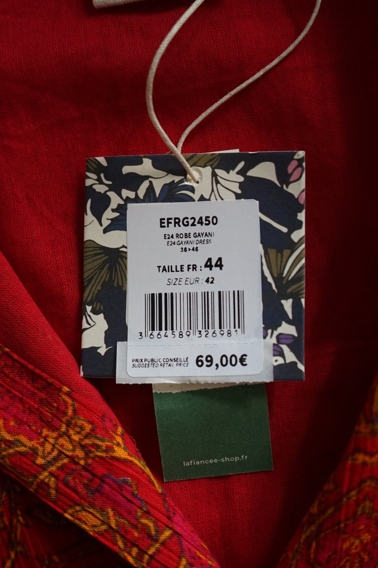 Robe chemisier crêpe de coton bio GAYANI
