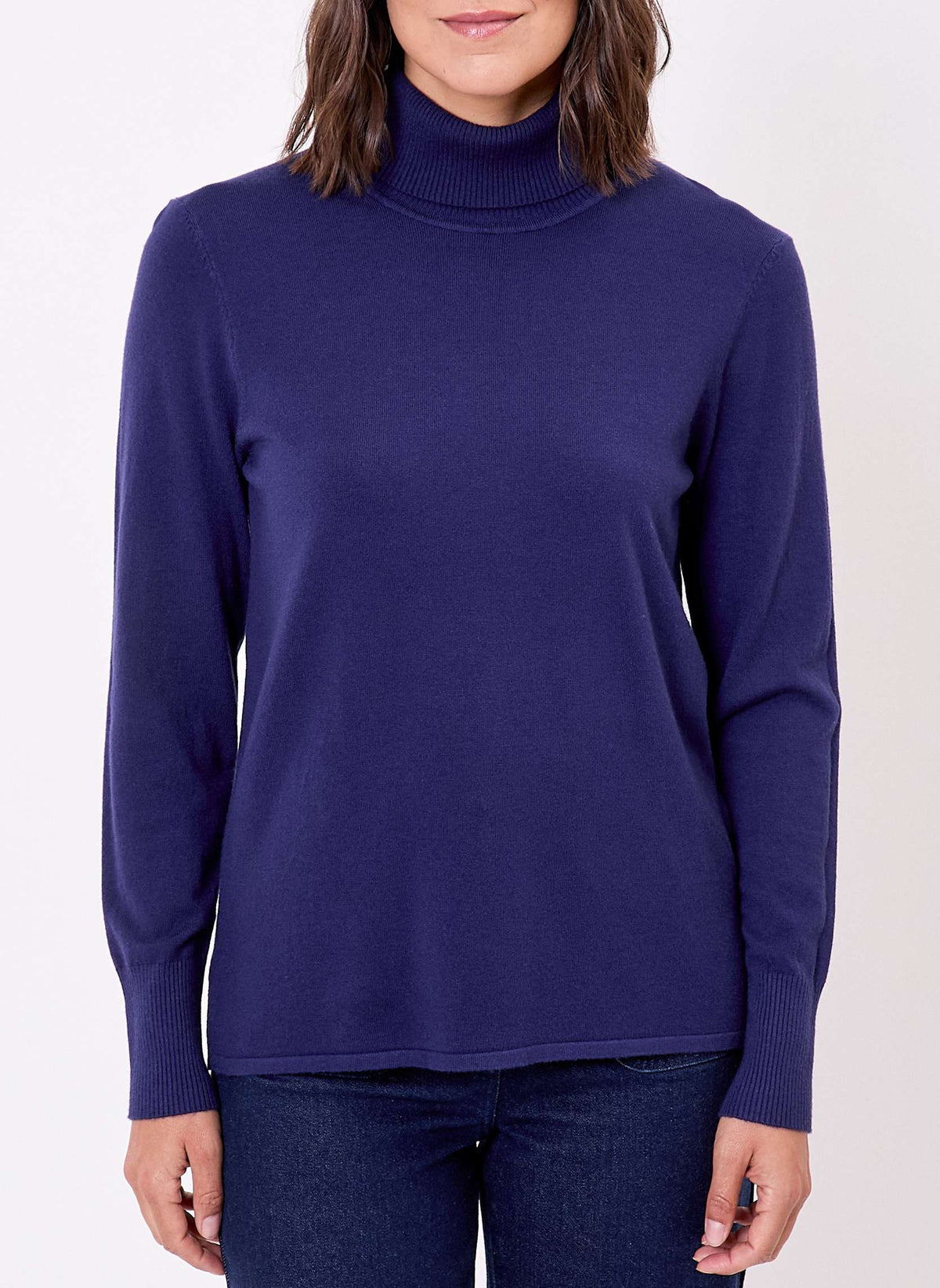 Pull maille col roulé uni BHOLA