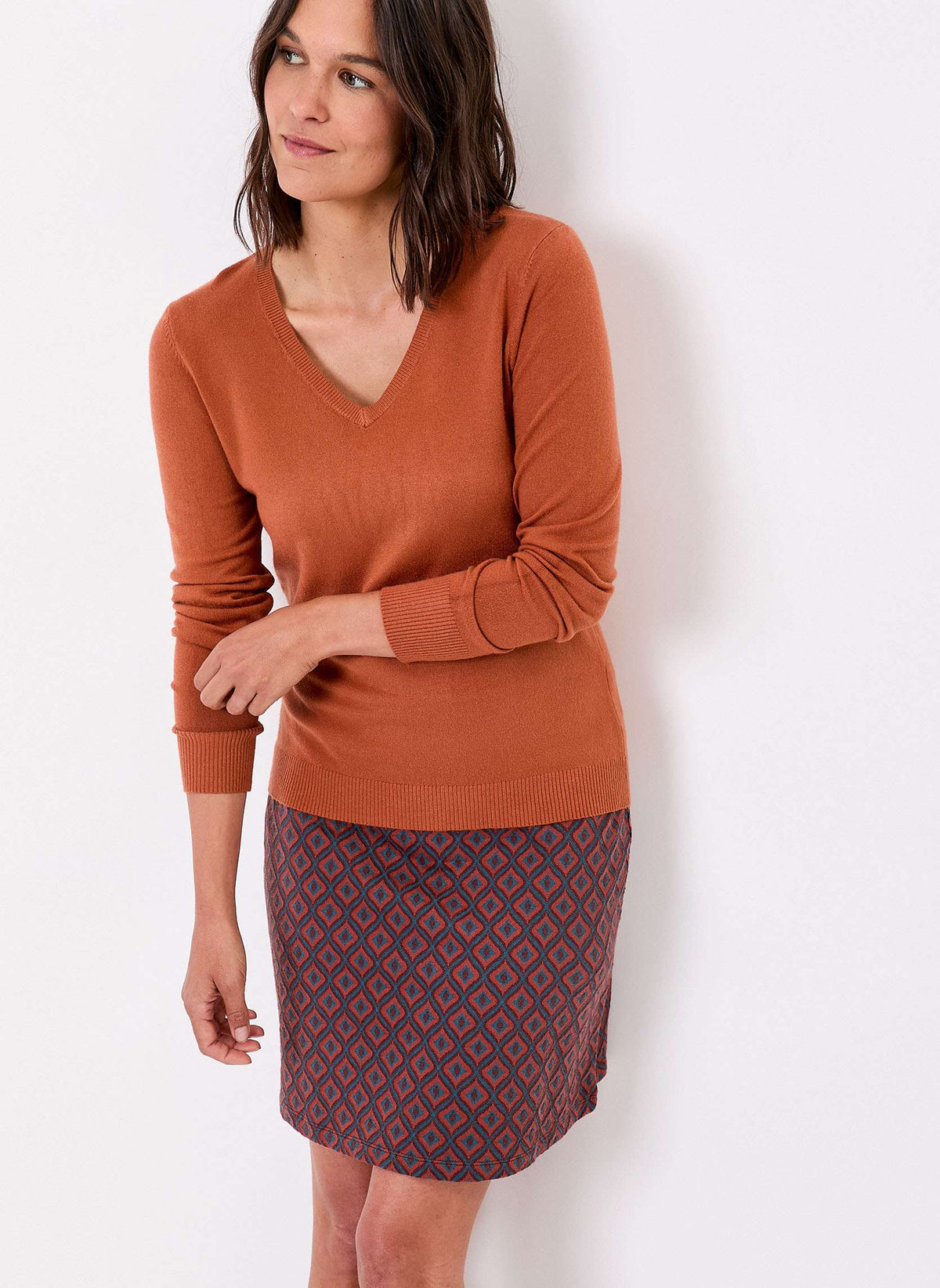 Pull maille col V HAYA