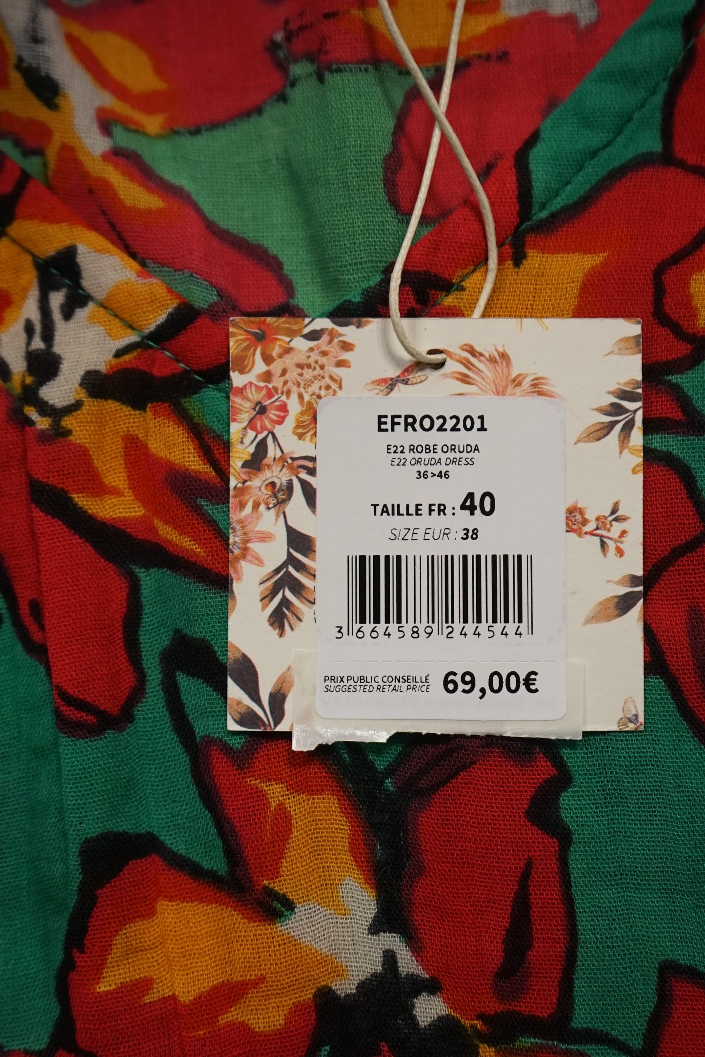 Robe courte volants gaze de coton ORUDA