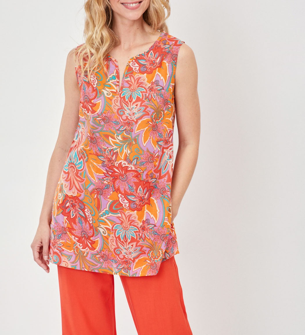 Tunique sans manches coton bio TINOU