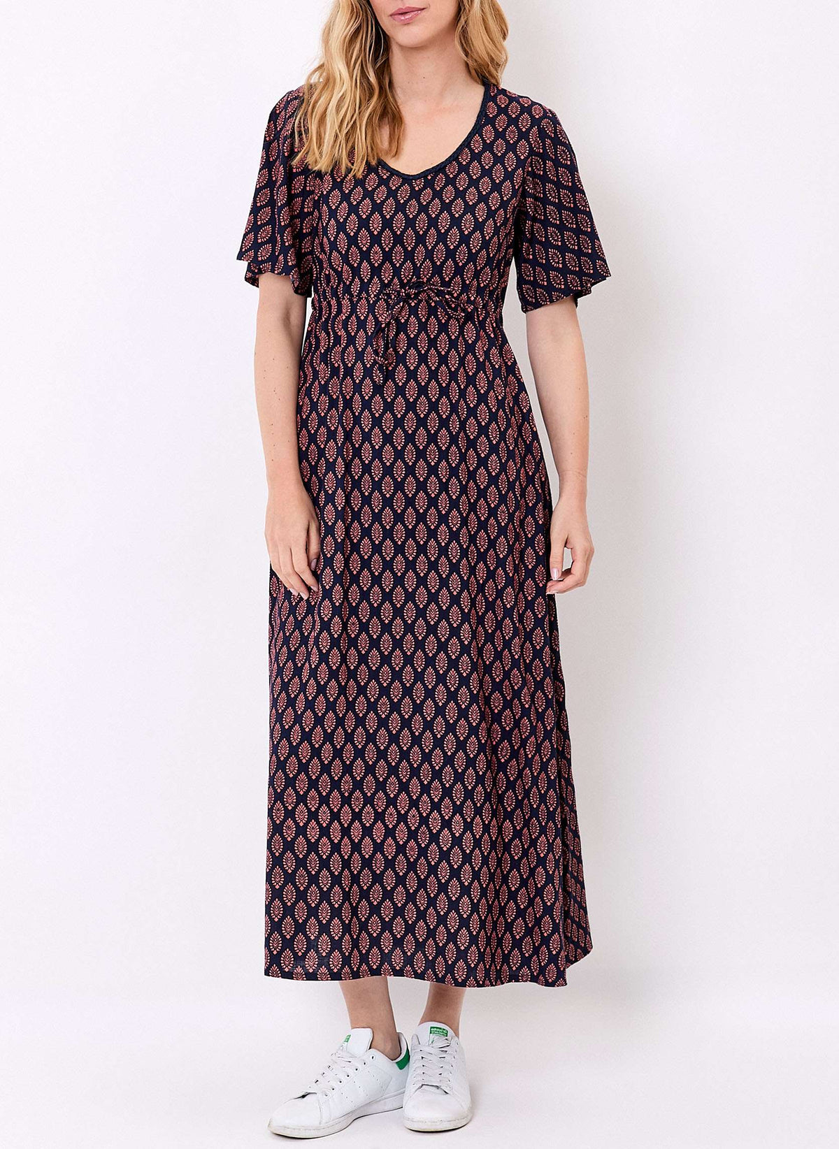 Robe longue imprimée fluide PEARLY