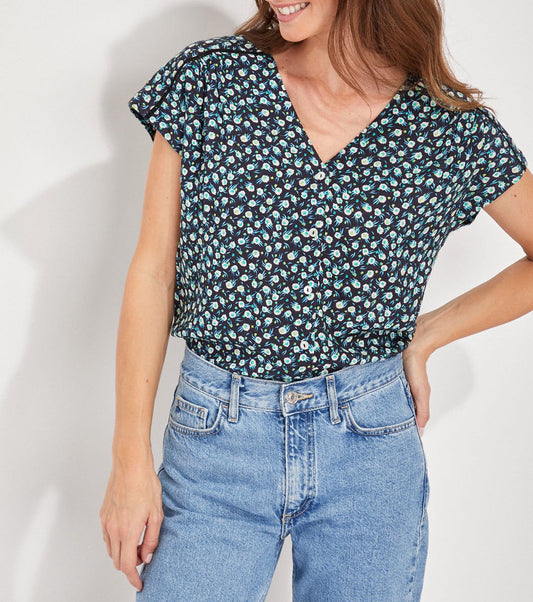 Blouse fluide col v ecovero VALERIA