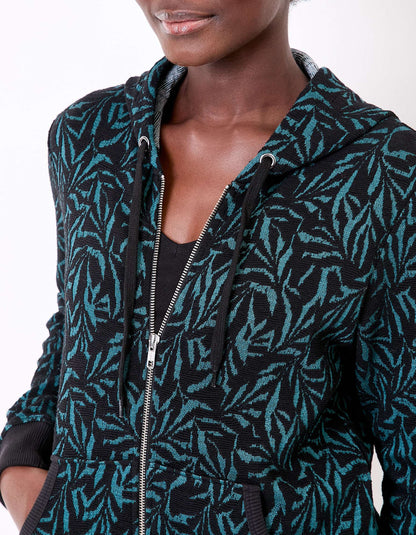 Sweat  zippé maille jacquard YUMI