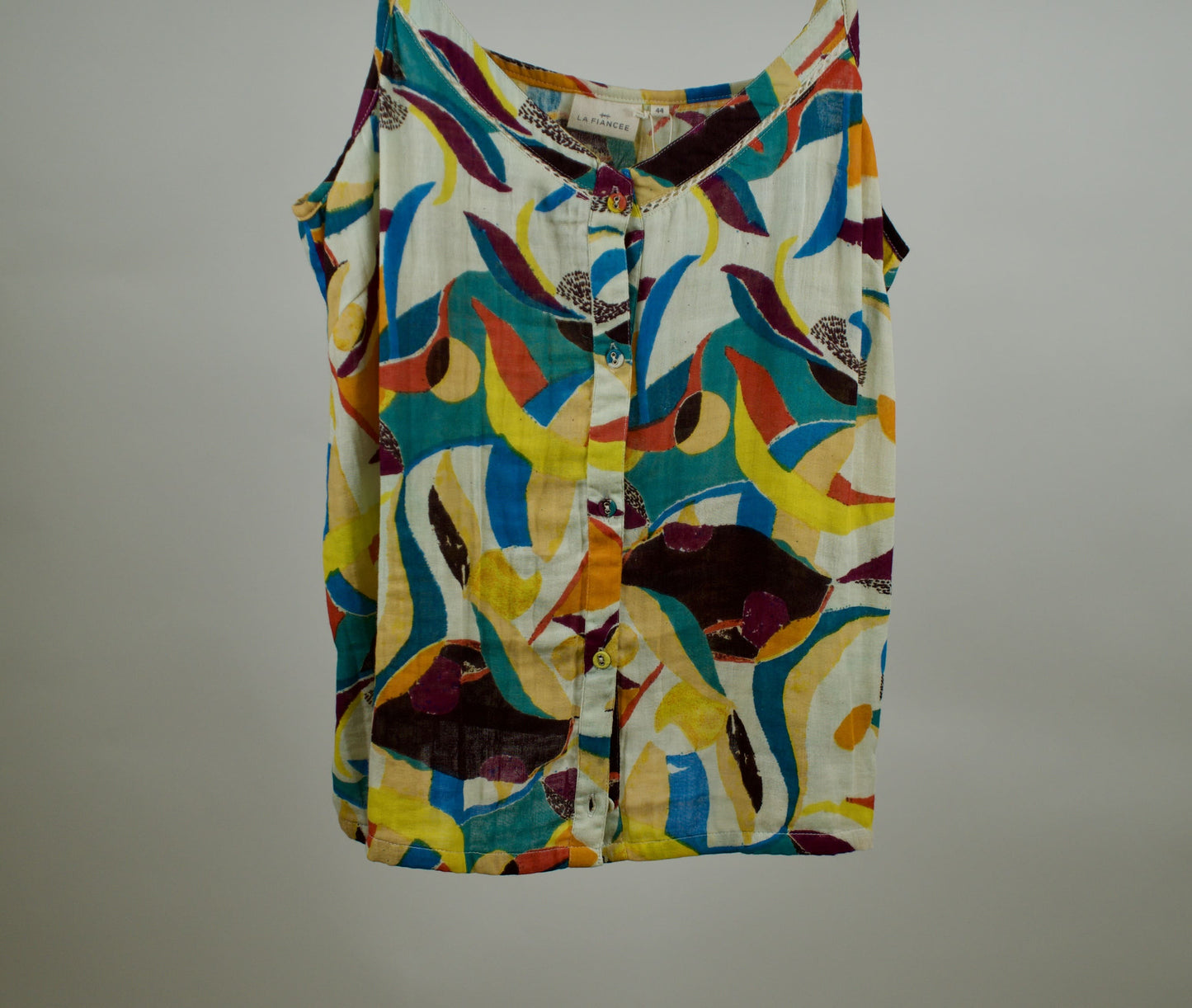 Débardeur boutons gaze de coton ULANI