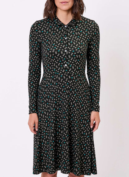 Robe chemise maille fluide imprimée SANDA