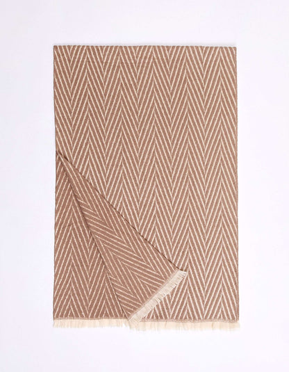 Écharpe chevron à franges HAMIDA