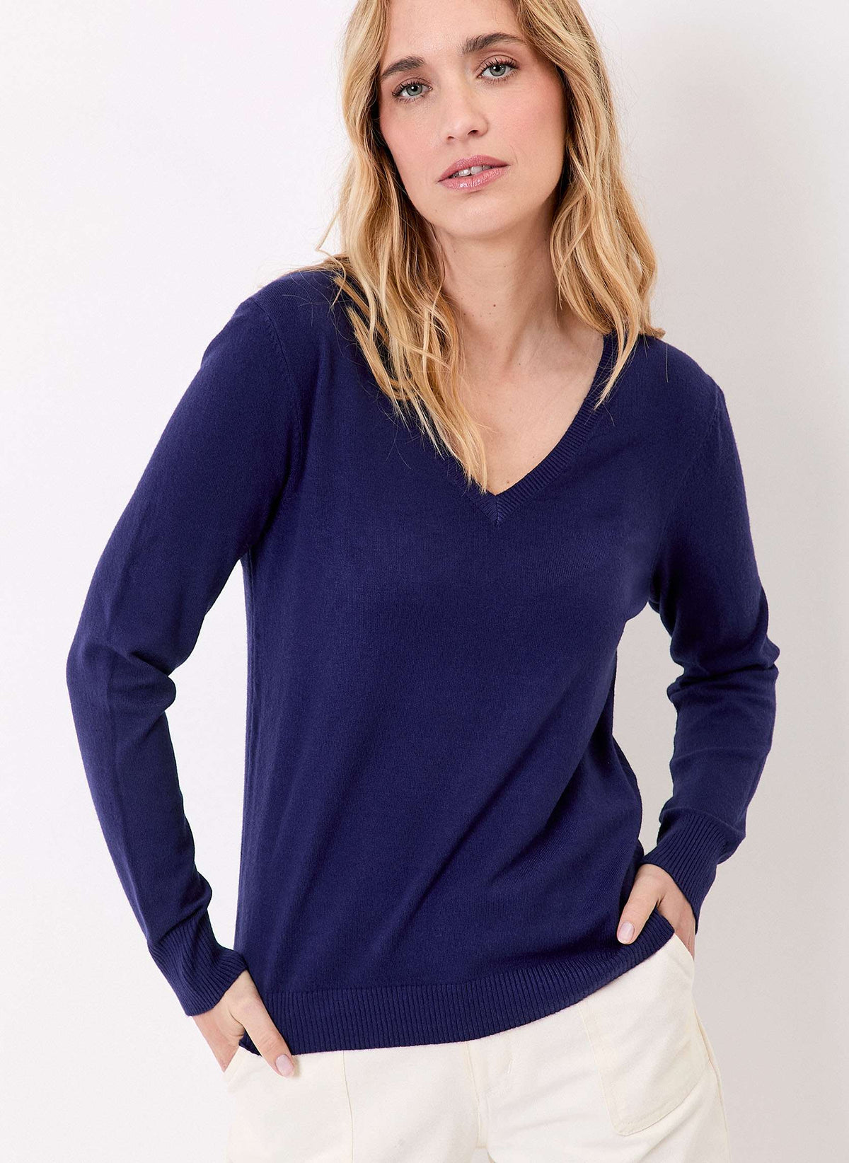 Pull maille col V HAYA