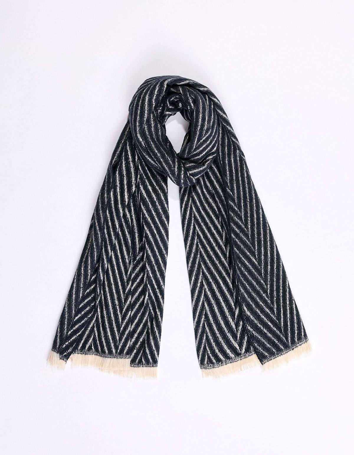 Écharpe chevron à franges HAMIDA