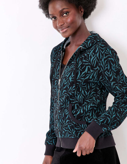 Sweat  zippé maille jacquard YUMI