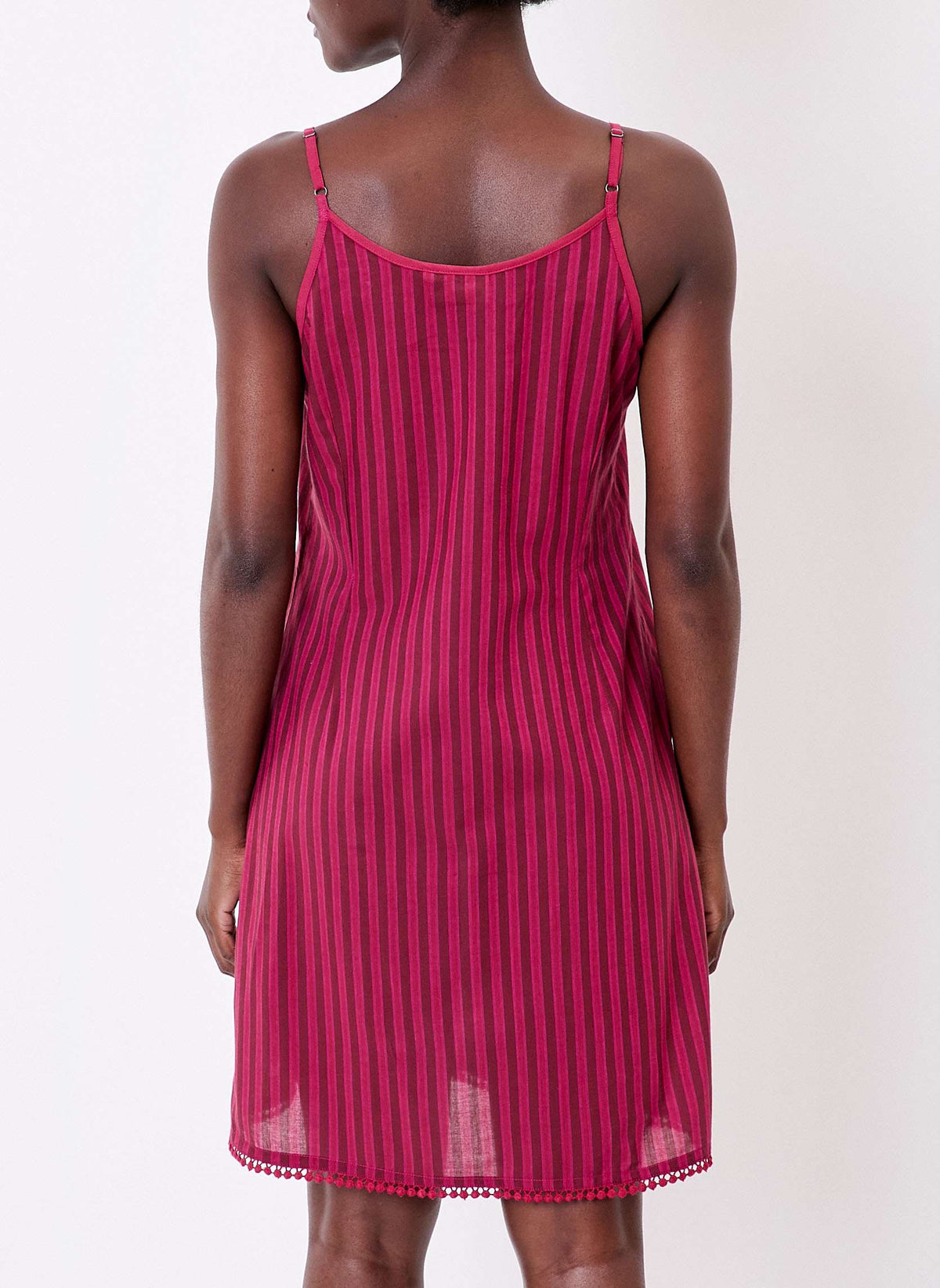 Robe coton bio imprimé fines bretelles IONA