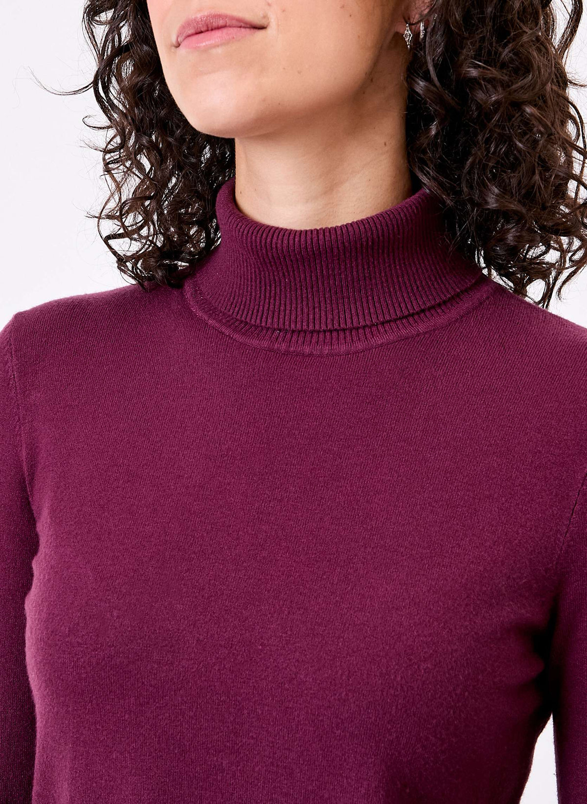 Pull maille col roulé uni BHOLA