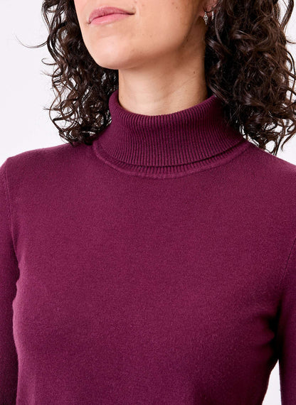 Pull maille col roulé uni BHOLA