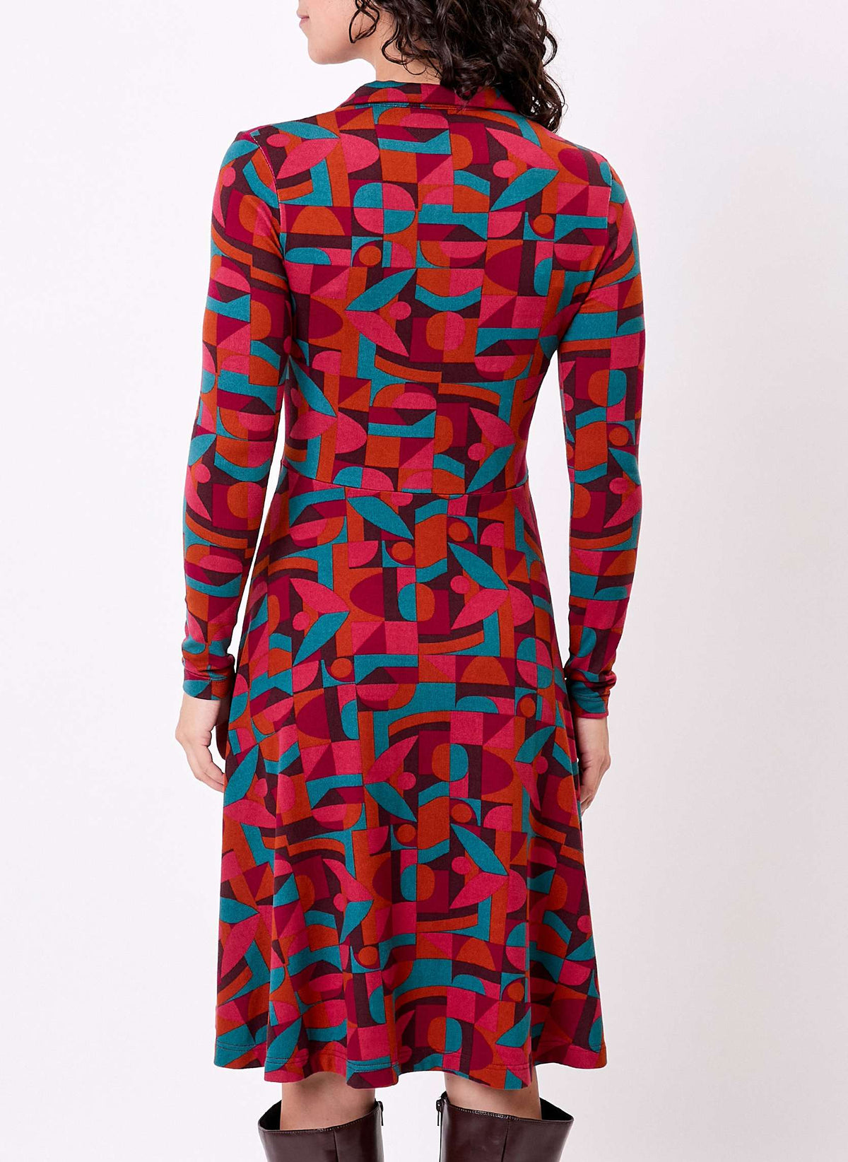 Robe chemise maille fluide imprimée SANDA