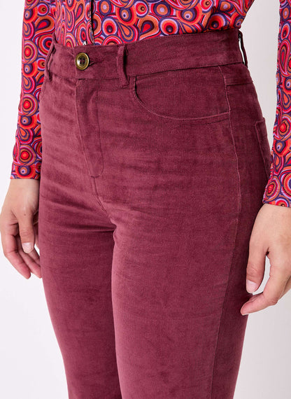 Pantalon flare velours côtelé bio LULU