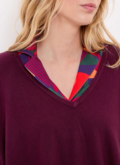 Pull oversize maille col V LANA