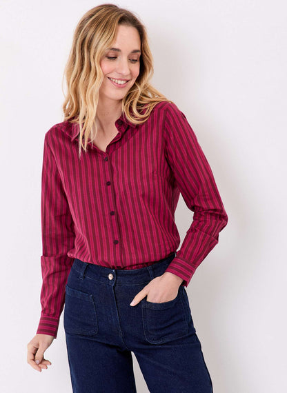 Chemise rayée droite voile de coton bio FEBINY