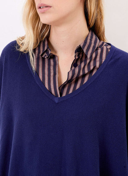 Pull oversize maille col V LANA