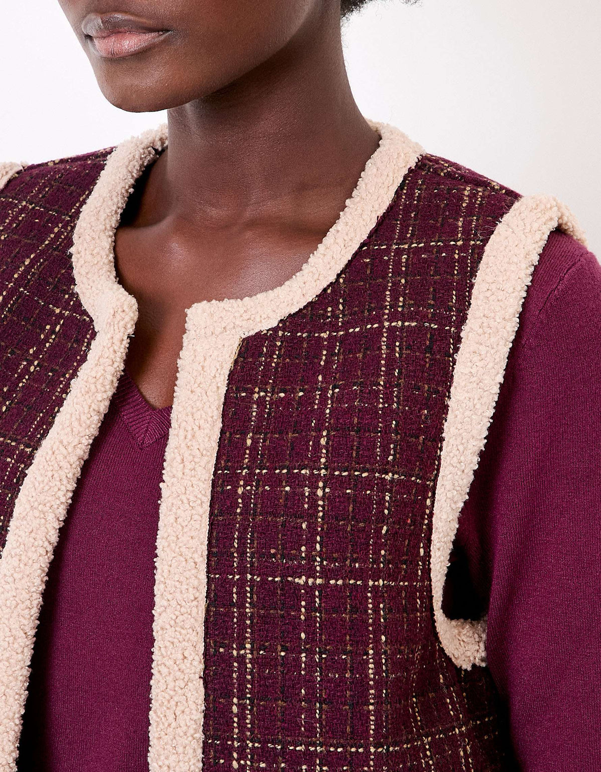 Gilet réversible sherpa et à motifs RISI