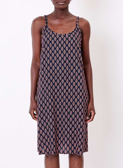 Robe imprimée fluide sans manches avec ceinture NATHOR